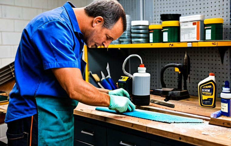 A focused professional in a clean, brightly lit workshop, wearing appropriate attire, meticulously cleaning various hand tools. They are wiping a saw blade with a dry cloth and carefully brushing a chisel to remove dust and debris. In the background, bottles of rust preventative oil and spray are visible on an organized workbench. The scene emphasizes diligent tool maintenance, with well-formed hands engaged in precise movements. This image conveys a sense of responsibility and care for equipment.
    safe for work, appropriate content, fully clothed, professional, modest clothing, perfect anatomy, correct proportions, natural pose, well-formed hands, proper finger count, natural body proportions, professional photography, high quality.