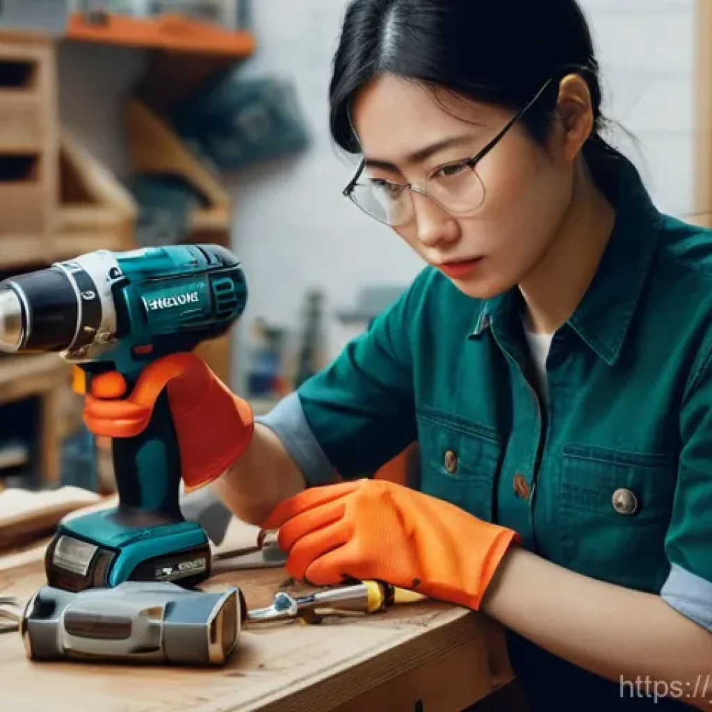 공구 온라인 구매 시 주의할 점 - **Prompt:** A young Japanese woman, in her late 20s, with short, practical hair and dressed in comfo...