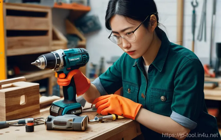 공구 온라인 구매 시 주의할 점 - **Prompt:** A young Japanese woman, in her late 20s, with short, practical hair and dressed in comfo...
