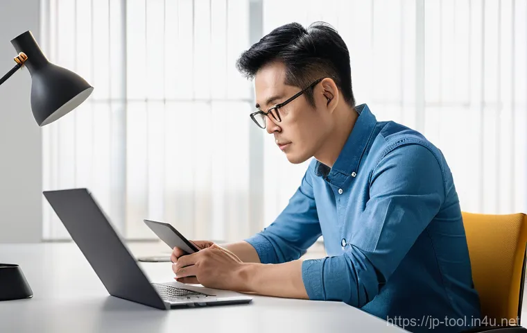 공구 온라인 구매 시 주의할 점 - **Prompt:** A young Japanese woman, in her late 20s, with short, practical hair and dressed in comfo...